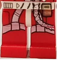 Hips and Red Legs with Yuletide Squadron Pilot Flight Suit with White Straps Print