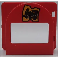 Duplo Door / Window / Mailbox Raised with Train Ticket Print