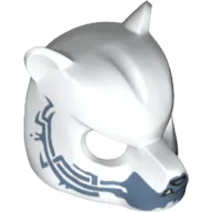 Mask Bear with Black Nose, One Fang, Sand Blue Chin and Sand Blue Markings Print