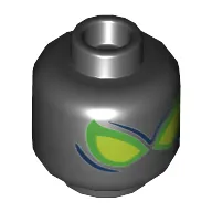 Minifig Head Spider-Man, Large Lime and Green Eyes Print