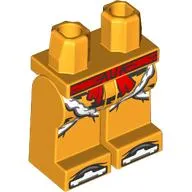 Hips and Bright Light Orange Legs with Red Sash, Fur Trim, White Toes print