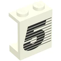 Panel 1 x 2 x 2 with Number 5 Print [8850]