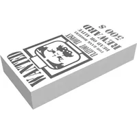 Tile 1 x 2 with "Wanted - Flatfoot Thomsen" Print