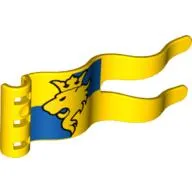 Duplo Flag Wavy 2 x 5 with Lion and Crown Print