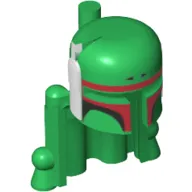 Helmet, Rocket Pack with Boba Fett Colors Print, Dark Brown Highlights