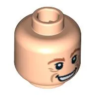 Minifig Head Arthur Weasley, Brown Eyebrows, Wrinkles, Wide Smile Print [Blocked Open Stud]