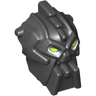 Minifig Head Special, Inika Toa Nuparu with Lime Eyes print