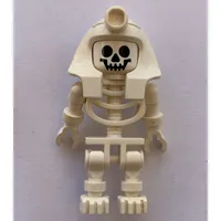 Skeleton, Standard Face, Mummy Headdress, White