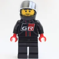 Racer Driver - GR Black Torso/Legs, Black Helmet