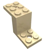 Bracket 5 x 2 x 2 1/3 with Holes, Smooth Bottom