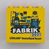 Brick 2 x 4 x 3 with 'LEGOLAND Deutschland Resort FABRIK 2021'