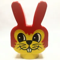 Duplo Animal Head Bunny / Rabbit Head with Whiskers Print