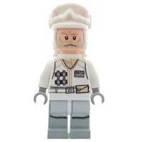 Rebel Trooper in Hoth Uniform, White Hat, White Jacket, Tan Beard, Backpack