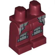 Hips and Dark Red Legs with Armor and Silver Knee Pads Print