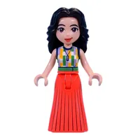 Emma - Adult, White Top, Coral Dress