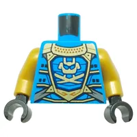 Torso Armor, Gold Decorations, Face print, Pearl Gold Arms, Black Hands