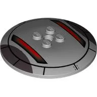 Dish 6 x 6 Inverted (Radar) with Solid Studs and Sith Infiltrator Print [Solid Studs]