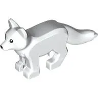 Animal, Snow Fox with Black Eyes print