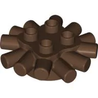 Duplo Brick Round 2 x 2 with Radiating Bars (Camp Fire / Nest)