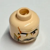 Minifig Head Commander Wolffe, Gray Stubble and Scar over Right Missing Eye Print