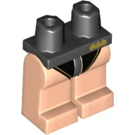 Hips and Light Nougat Legs with Gold Bat and Black Leotard Print