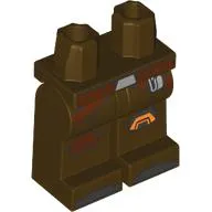 Hips and Dark Brown Legs with Reddish Brown Belt, Orange/Reddish Brown Knee Pads print