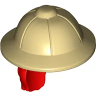 Hair and Hat, Pith Helmet and Red Hair in Ponytail Print