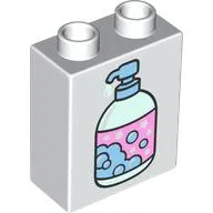 Duplo Brick 1 x 2 x 2 with Bottom Tube, Hand Soap Dispenser Print