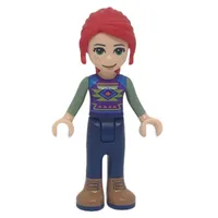 Mia - Christmas Sweater, Dark Blue Trousers