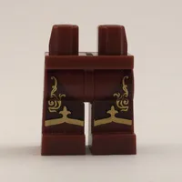 Hips and Reddish Brown Legs with Gold Scrolls