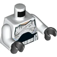 Torso Armor with Dirt Stains Print (Captain Rex), White Arms, Black Hands