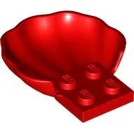 Animal Body Part, Clam / Scallop Half Shell with 4 Studs