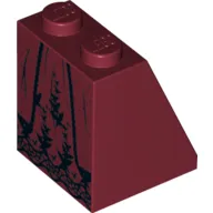 Slope 65° 2 x 2 x 2 with Bottom Tube with Spotted Dress with Black Lace and Ruffles Print