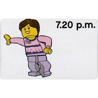Activity Card, Time-Teaching 12-Hour Clock 7.20 p.m., Female