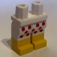 Hips with White Legs and Yellow Boots Pattern with Red Dots print