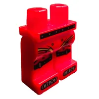 Hips and Red Legs with Black Belt, Straps, Silver Claw print