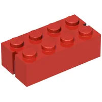 Brick 2 x 4 without Bottom Tubes, Slotted (with 2 slots)