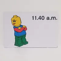 Activity Card, Time-Teaching 12-Hour Clock 11.40 a.m.