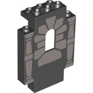 Panel 2 x 5 x 6 Wall with Window Stones and 2 Columns Print