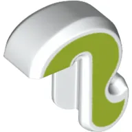 Animal Body Part, Cat Tail with Lime Stripe print