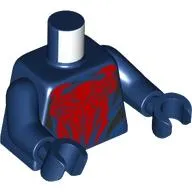 Torso, Red Spider, Black Shapes print, Dark Blue Arms and Hands