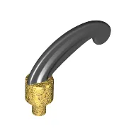 Headwear Accessory Plume / Feather Small with Pin and Black Hair Print [Genie]