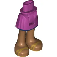 Minidoll Hips and Short Skirt with Pearl Gold Sandals Print