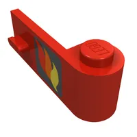 Door 1 x 3 x 1 Right with Fire Logo Print
