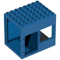 Duplo Building 6 x 8 x 6 Drive Through with Door and Window Openings with 'POLICE' Print