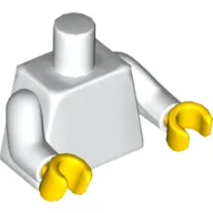 Torso with Pink Sun with Face / '2011 The LEGO Store Indianapolis, IN' on Back Print, White Arms, Yellow Hands