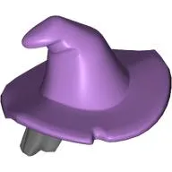 Hair and Hat, Floppy Witch Hat with Dark Bluish Gray Hair Print