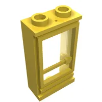 Door 1 x 2 x 3 Left with Hollow Studs, Fixed Glass