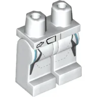 Hips and White Legs with Medium Azure and Dark Bluish Gray Details, Black Stitch-work