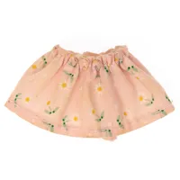 Belville, Skirt, Short, White Flowers Print